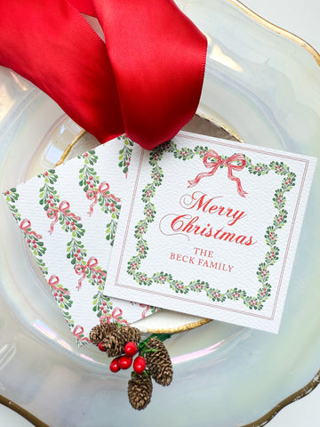 Beautiful Bow + Berry Gift Tag