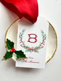 Watercolor Christmas Crest Tiny Tag-{hangtag}