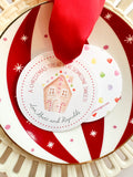 Round Gingerbread House Tiny Tag