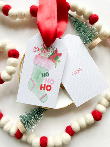 Fill-In Jolly Stocking Gift Tag (non-personalized)