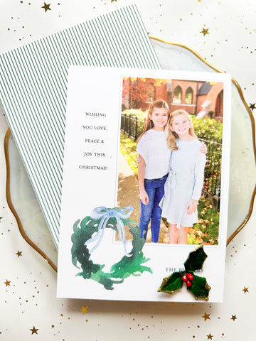 Watercolor Loose Wreath Holiday Card