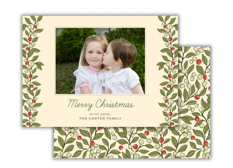 Timeless Tidings Winter Mistletoe Holiday Card