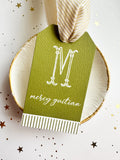 Olive + White Pinstripe Hangtag (Copy)