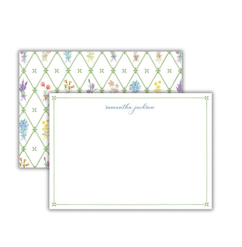 Wild Blooms Lattice Notecard Set