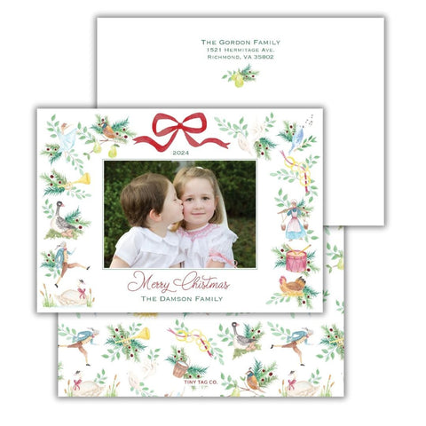 12 Days of Christmas Horizontal Holiday Card