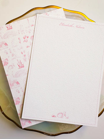 Spring Toile Notecard Set {pink}