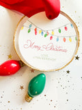 Round Vintage Lights Tiny Tag