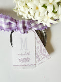 Dainty Floral Scallop Hangtag {lavender}