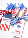 4th of July stars and stripes hangtag