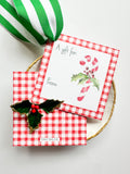 Non-Personalized Candy Cane Christmas Tiny Tag