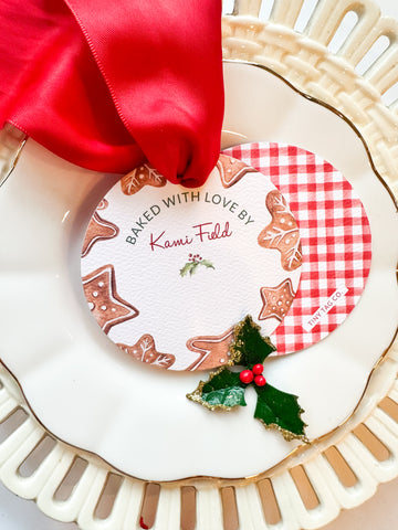 Baked With Love Cookie Round Tag