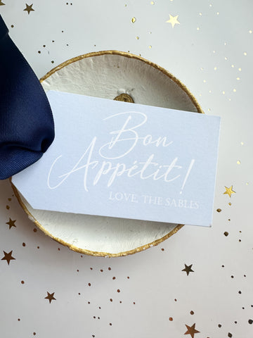 Bon Appétite! Hangtag {blue + white}