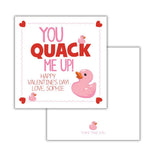 You Quack me Up Rubber Ducky Valentine {pink}