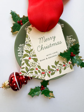 Timeless Tidings Winter Mistletoe Hang Tag