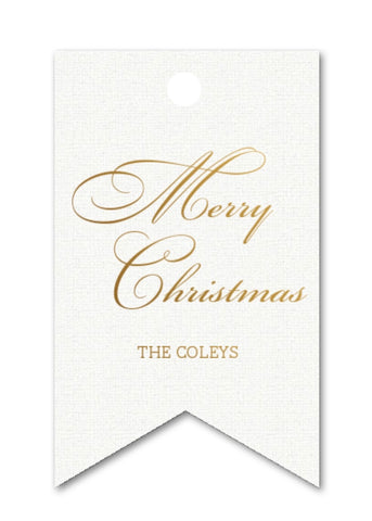 White + Gold Banner Tag