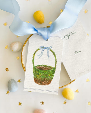 Non-Personalized Moss Basket  Hangtag