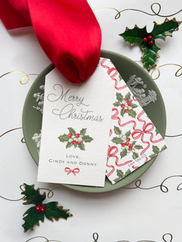 Timeless Tidings Crimson Holly Hang Tag