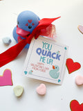 You Quack me Up Rubber Ducky Valentine {blue}