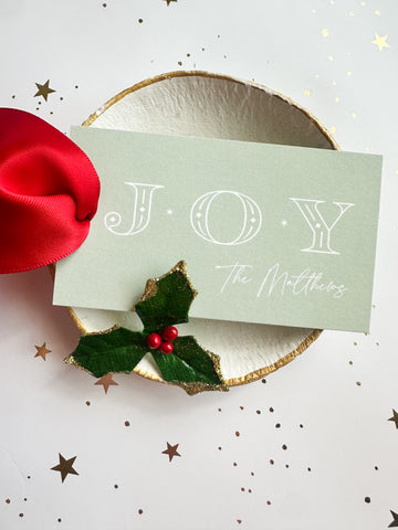 Joy Horizontal Tag (Sage)