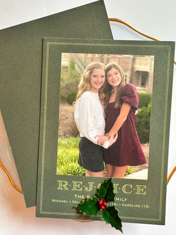 Pine + Citron Rejoice Holiday Card