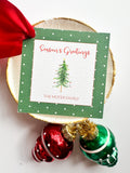 Watercolor Christmas Tree Tiny Tag