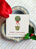 Boxwood Topiary Christmas Tiny Tag