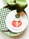 Pumpkin Stack Tiny Tag (round)