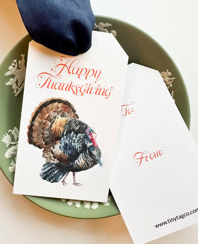 Happy Thanksgiving! Non-Personalized Turkey Hangtag