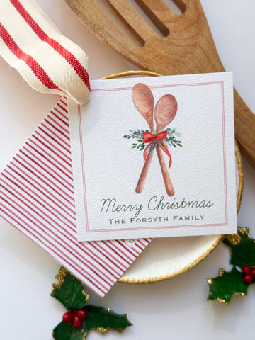 Wooden Spoon Holiday Gift Tag