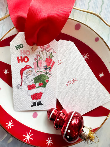 Fill-In Jolly Fellow Santa Gift Tag (non-personalized)