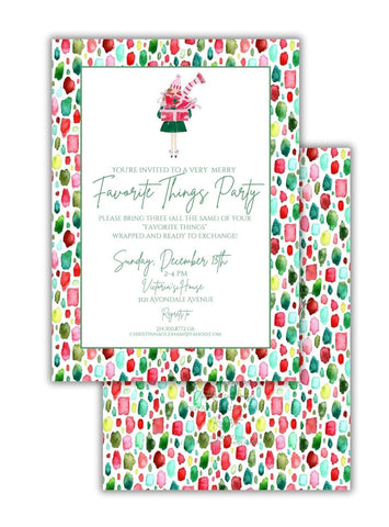 Paint Swatch Favorite Things Party Invitation