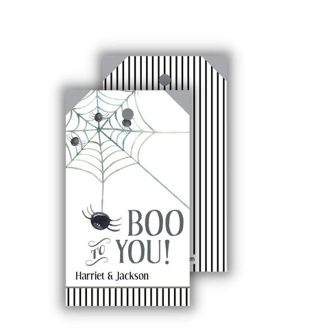 Boo to You! spider hangtag