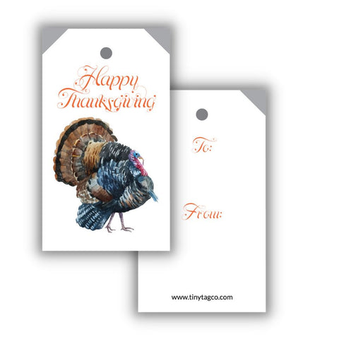 Happy Thanksgiving! Non-Personalized Turkey Hangtag