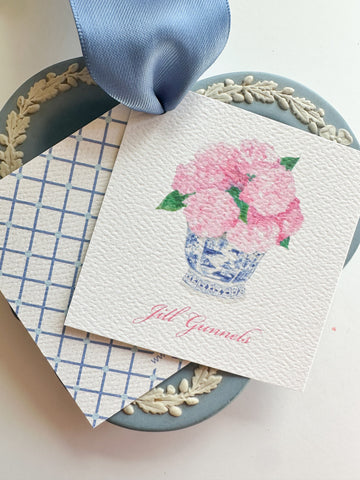 Pink Hydrangea + Chinoiserie Gift Tag