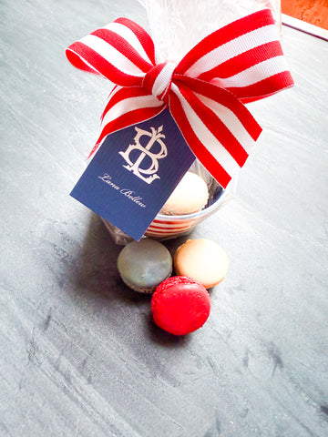 Perfectly Preppy Navy + White Monogram Hangtag