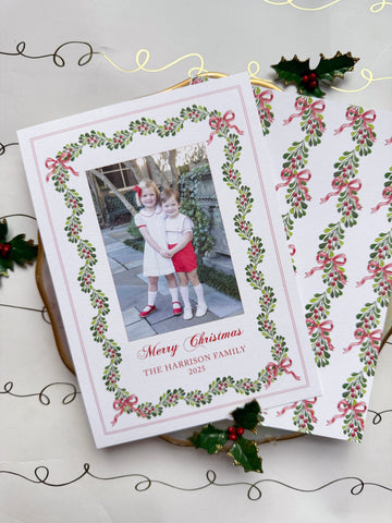 Beautiful Bow + Berry Holiday Card
