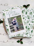 Green Toile Holiday Card