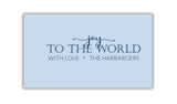 Joy to the World Horizontal Gift Tag (Blues)