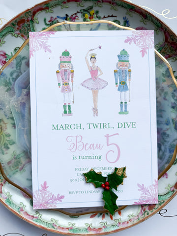 Nutcracker Ballet Invitation