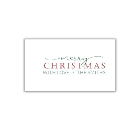 Merry Christmas Horizontal Gift Tag