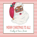 Merry Christmas to All Santa Tiny Tag {darker skin tone}