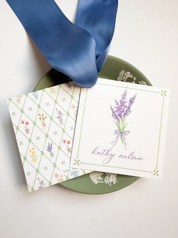 Wild Blooms Lavender Lattice Bouquet Tag