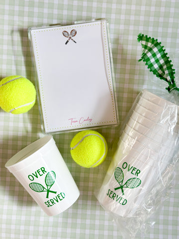 Over Served Tennis Cup Set