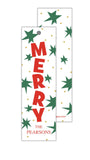 Merry Green + White Vertical Tag