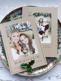 Gold Foil REJOICE Holiday Card! Multiple Color Options!