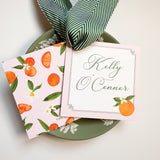 Orange Grove Square Gift Tag (pink)
