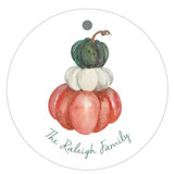 Pumpkin Stack Tiny Tag (round)