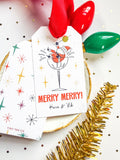 Vintage Spirits Merry Santa-tini Hangtag