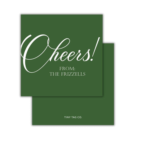 Cheers! Hunter + Snow Square Tag or Sticker