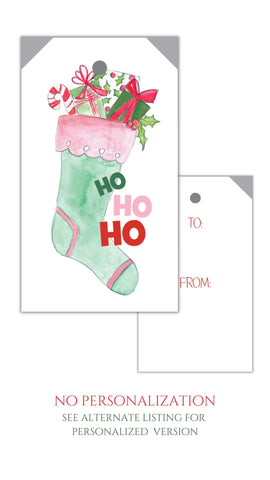 Fill-In Jolly Stocking Gift Tag (non-personalized)